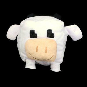 Nanco Pixel Cow Square Plush 9" Black & White Stuffed Animal Toy